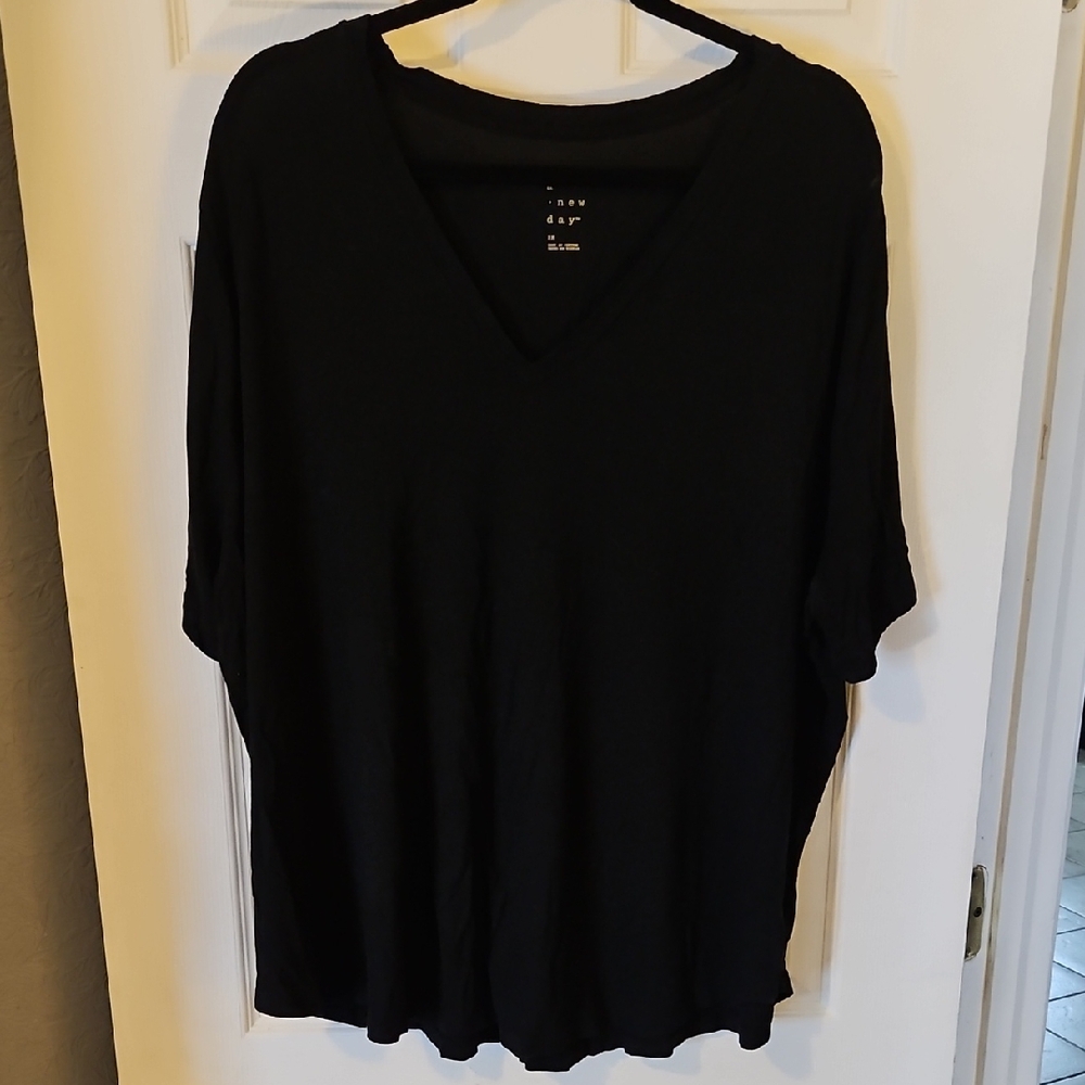 a new day Black Graphic Tee